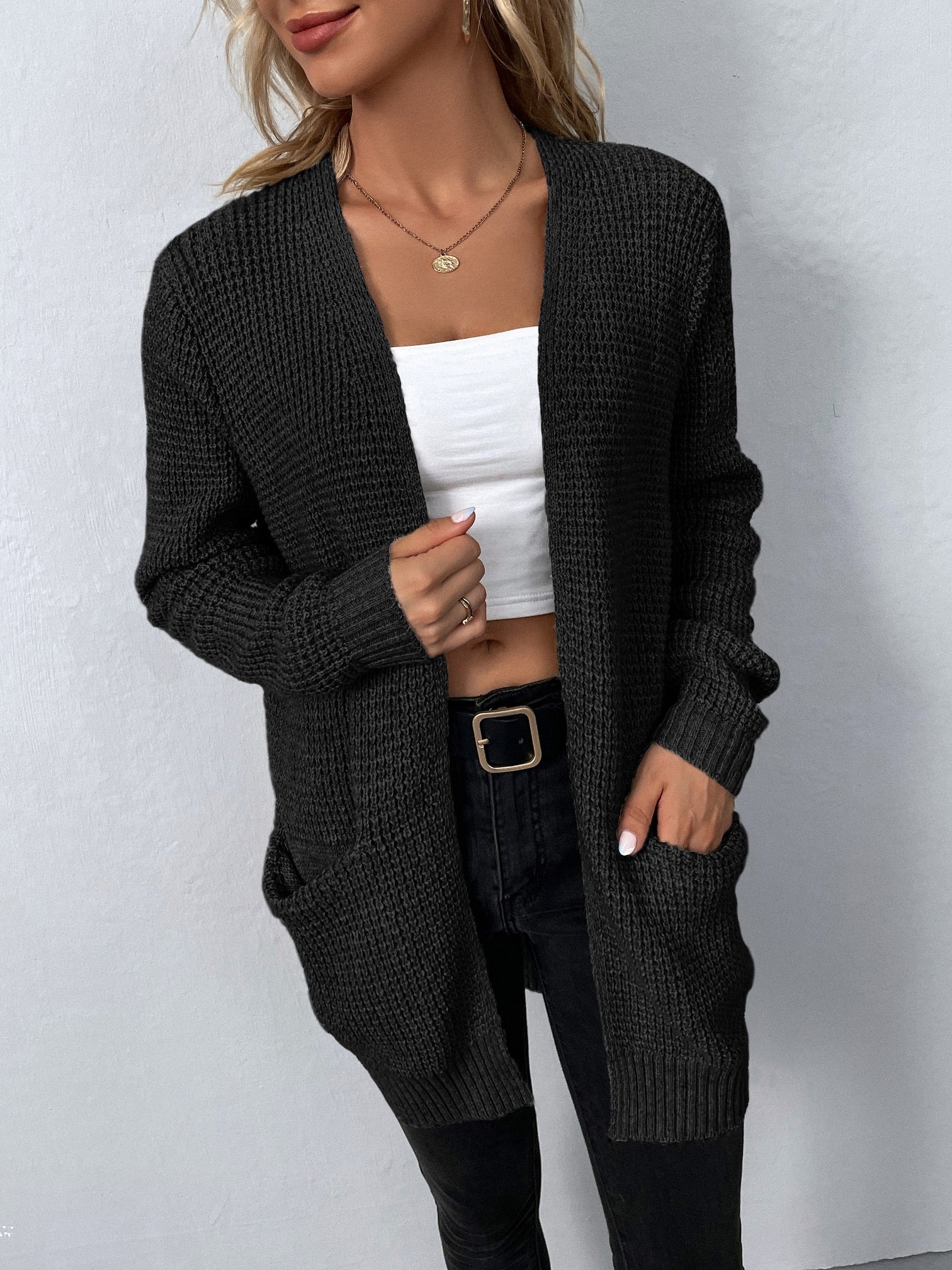 Melanie™ | Casual Cardigan med öppen front