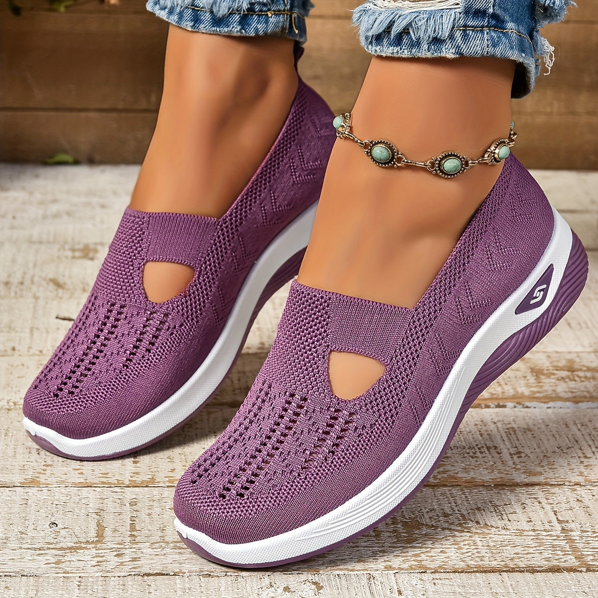 Kerstin | Andningsaktiva slip-on-skor | 1+1 GRATIS