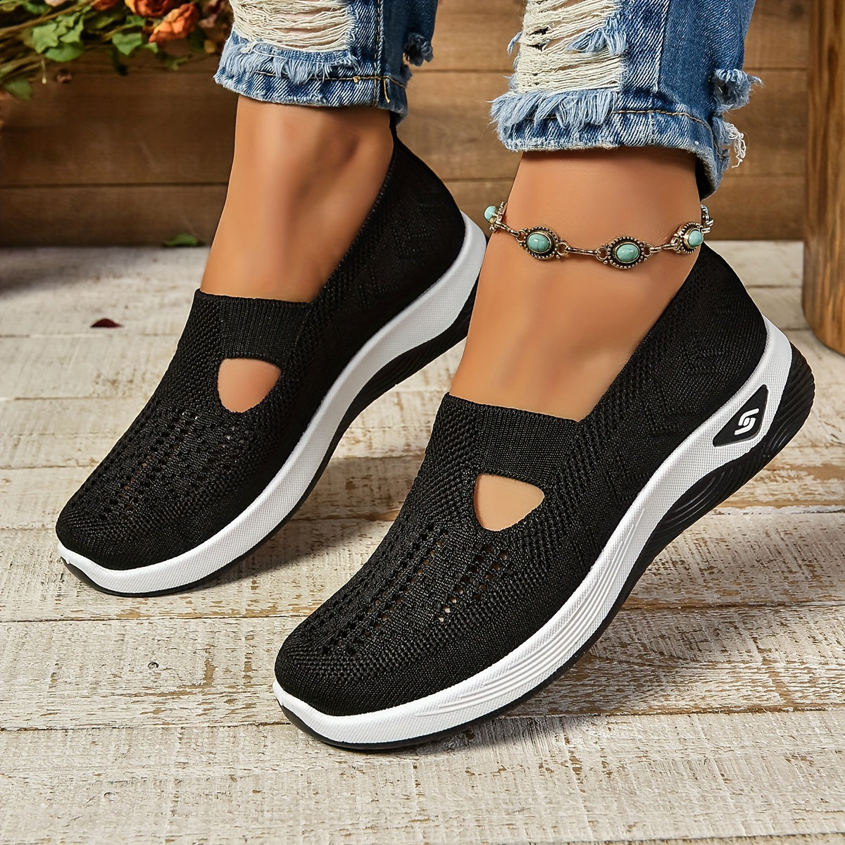 Kerstin | Andningsaktiva slip-on-skor | 1+1 GRATIS