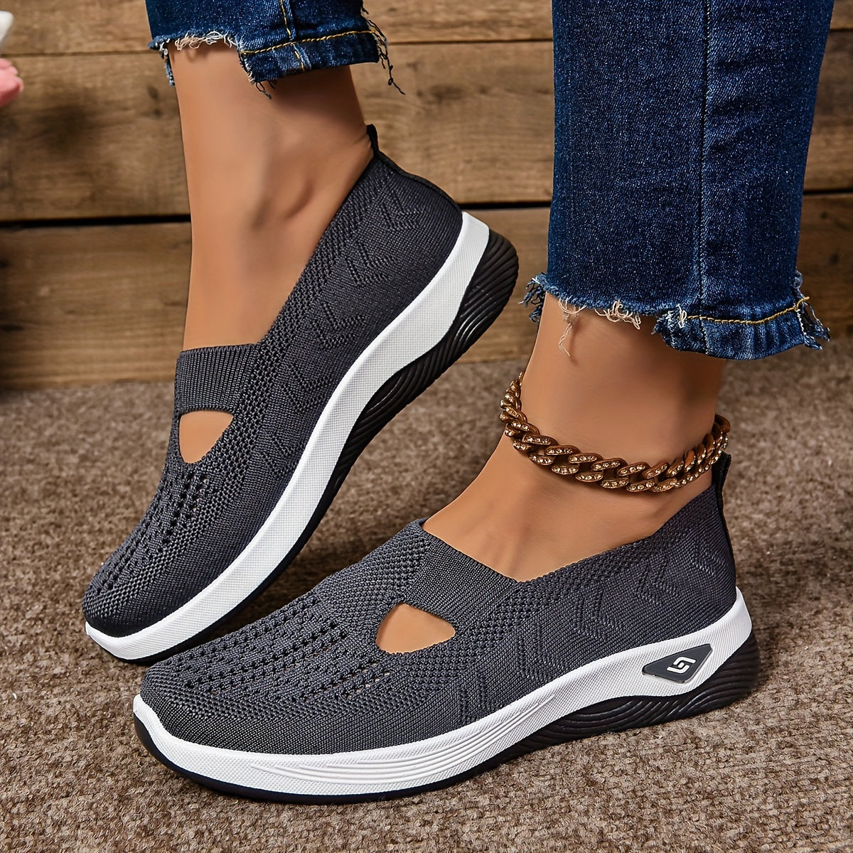 Kerstin | Andningsaktiva slip-on-skor | 1+1 GRATIS